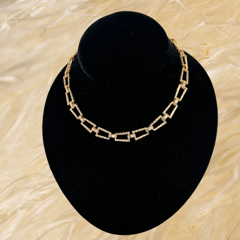 Stylish Chuncky Gold Plated Necklace
