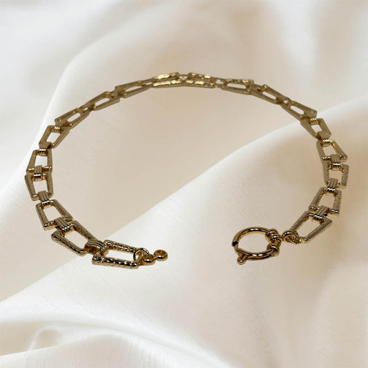 Stylish Chuncky Gold Plated Necklace