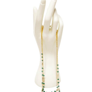Two Strands Green Peridot Necklace